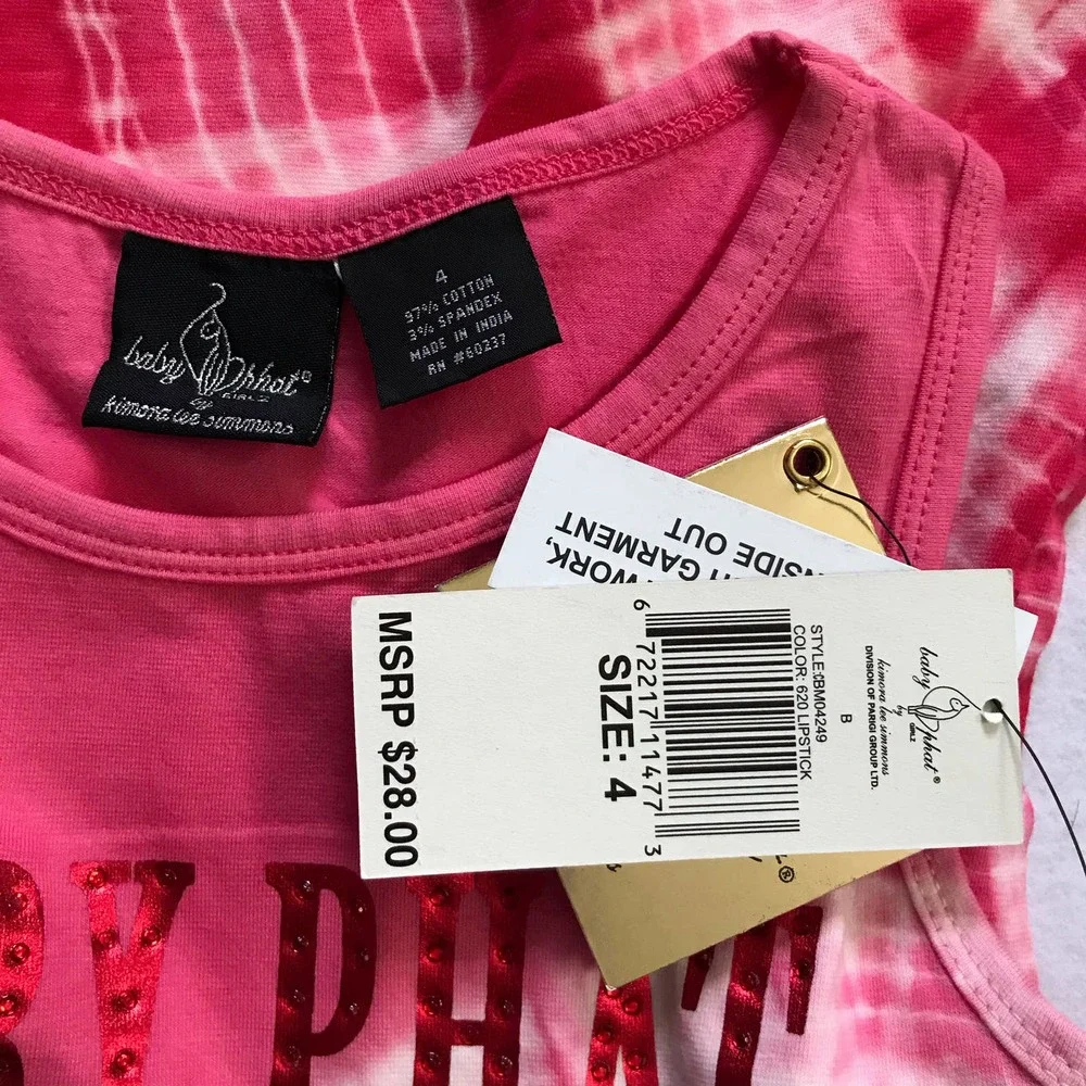 ❌SOLD❌ Baby Phat NWT Tye Dye Tank Top for Girls 4 - Picture 8 of 9
